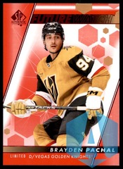 2022-23 SP Authentic Limited Red Future Watch #178 Brayden Pachal Vegas Golden
